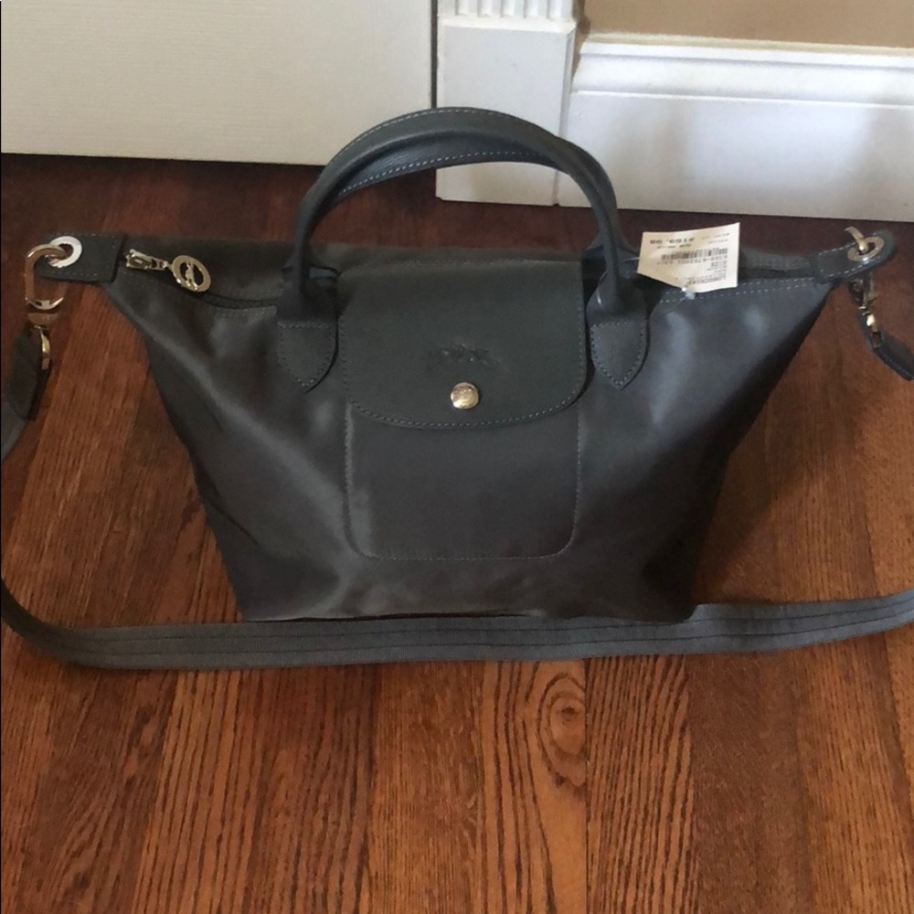 LONGCHAMP Grey Le Pliage Neo Small Satchel